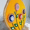 this is  Blooming Joy – Handcrafted Velvet Floral Art - Image 2