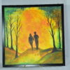 this is Sunset Stroll –  Art of Love and Togetherness hantmade painting