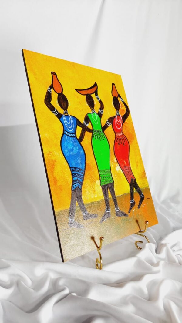 Tribal Grace – Handcrafted African Women Wall Art"