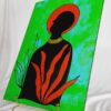 this is handmade "Sacred Silhouette" - Vibrant Abstract Portrait Painting - Image 3