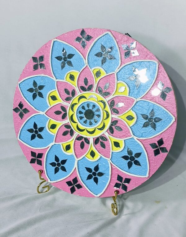 This is "Blooming Mandala Wall Plate - Handcrafted Decorative Textured Mandala Art