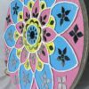 This is "Blooming Mandala Wall Plate - Handcrafted Decorative Textured Mandala Art - Image 3