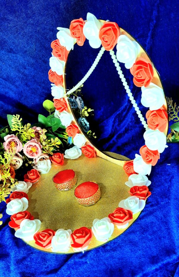 Floral Engagement Ring Platter – Scarlet & Ivory Elegance - Image 3