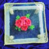 Luxury Handcrafted Floral Art withGolden Detailing Royal  Floral Ring Tray