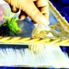 Luxury Handcrafted Floral Art withGolden Detailing Royal  Floral Ring Tray - Image 4