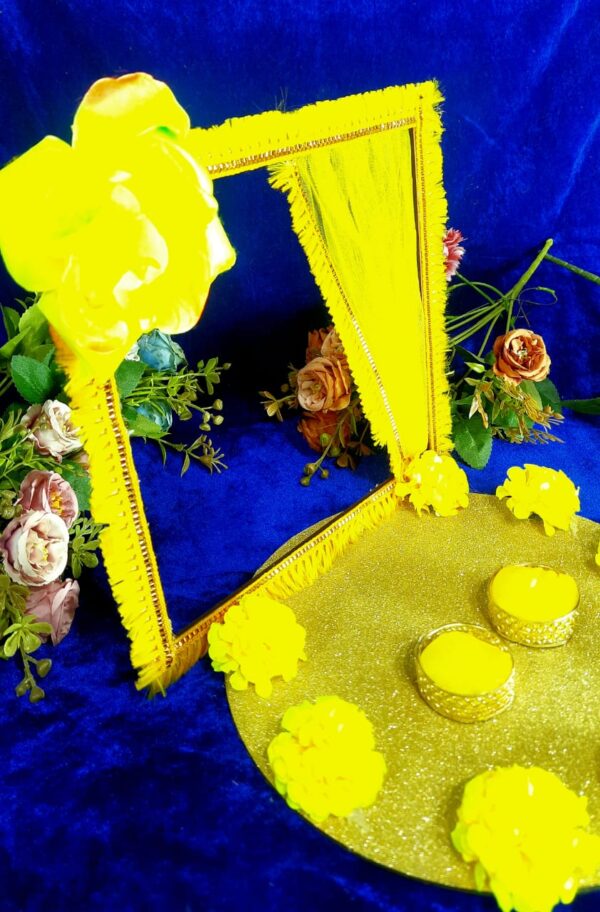 Sunshine Yellow Floral Ring Platter - Image 2