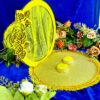 Elegant Yellow Rose Engagement Ring Platter