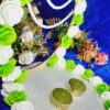 Green & White Floral Engagement Ring Platter - Image 3