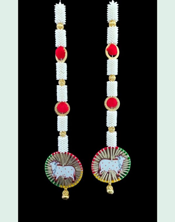 Traditional Cow Motif Door Hanging Toran (Pair)