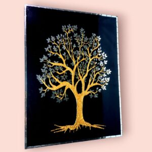 "Golden Harmony – Tree of Life Wall Art"