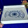 "Royal Mandala Mirror Tray – Handcrafted Decorative Serving Tray"