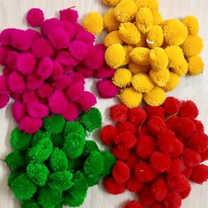 Multicolor Decorative Craft Pom-Poms – Pack of Assorted Colors