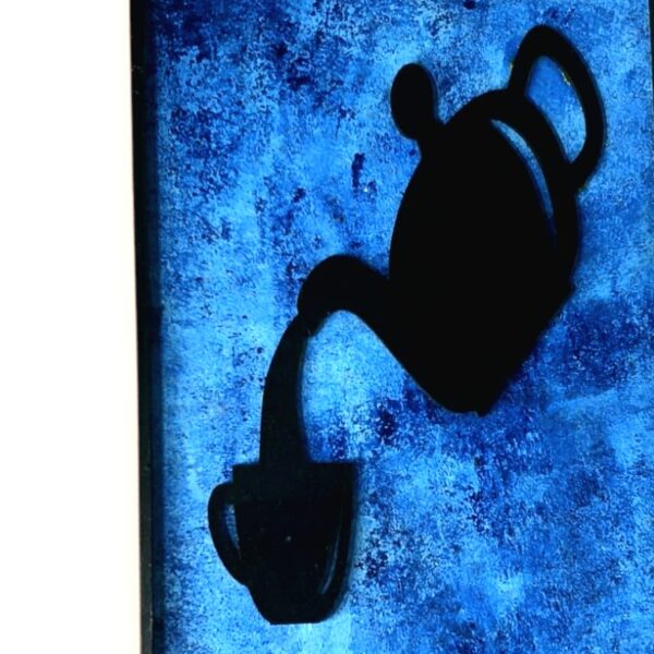 "Pouring Peace – Teapot Silhouette Canvas" - Image 2