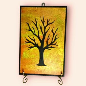 "Seasons of Stillness – Bare Tree Silhouette Art"
