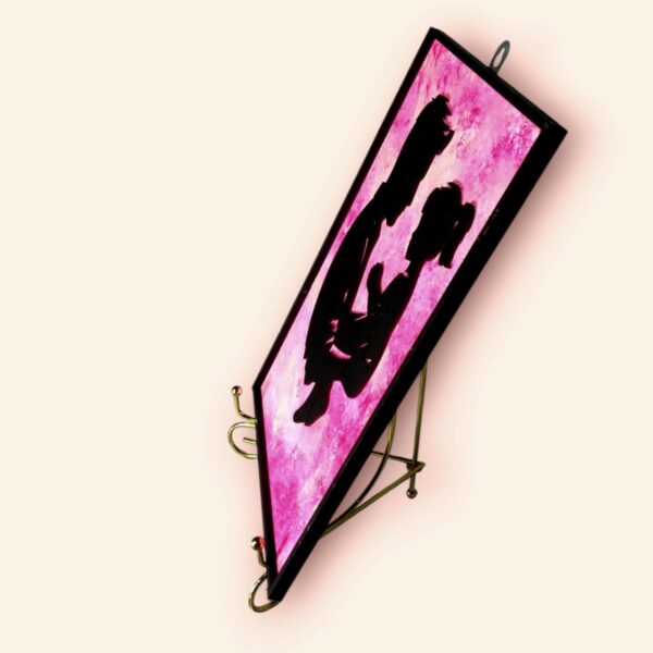 "Bond Beyond Words – Father & Daughter Silhouette Art" - Image 2