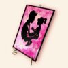 "Bond Beyond Words – Father & Daughter Silhouette Art" - Image 3