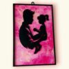 "Bond Beyond Words – Father & Daughter Silhouette Art"