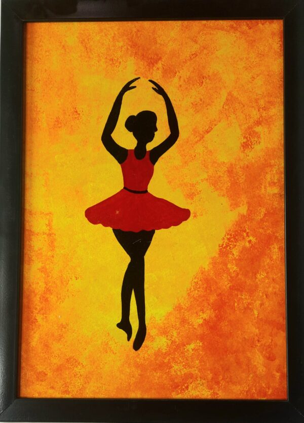 "Ballet Grace" Hand-Painted Wall Art (Framed) - Image 3