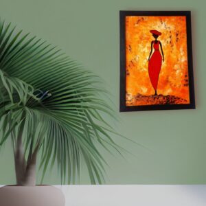 "Desert Grace" – Tribal Woman Silhouette Painting on mdf