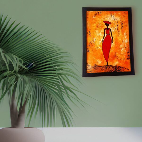 "Desert Grace" – Tribal Woman Silhouette Painting on mdf