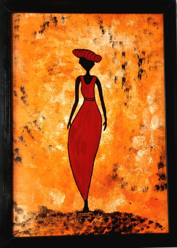 "Desert Grace" – Tribal Woman Silhouette Painting on mdf - Image 3