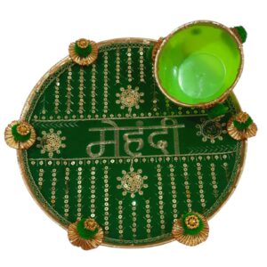 Exquisite Decorative Mehndi Thali