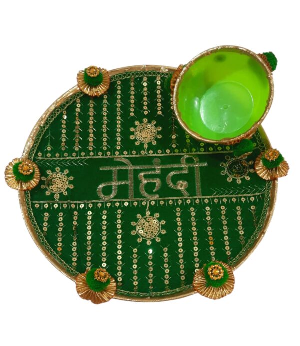 Exquisite Decorative Mehndi Thali
