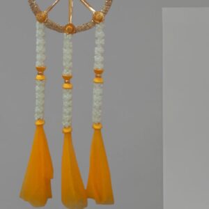 Golden Chakra Floral Hanging with yellow latkan