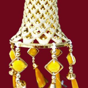 Exquisite Golden Latkan with Sunny Yellow Tassels | Decorative Hanging Bell