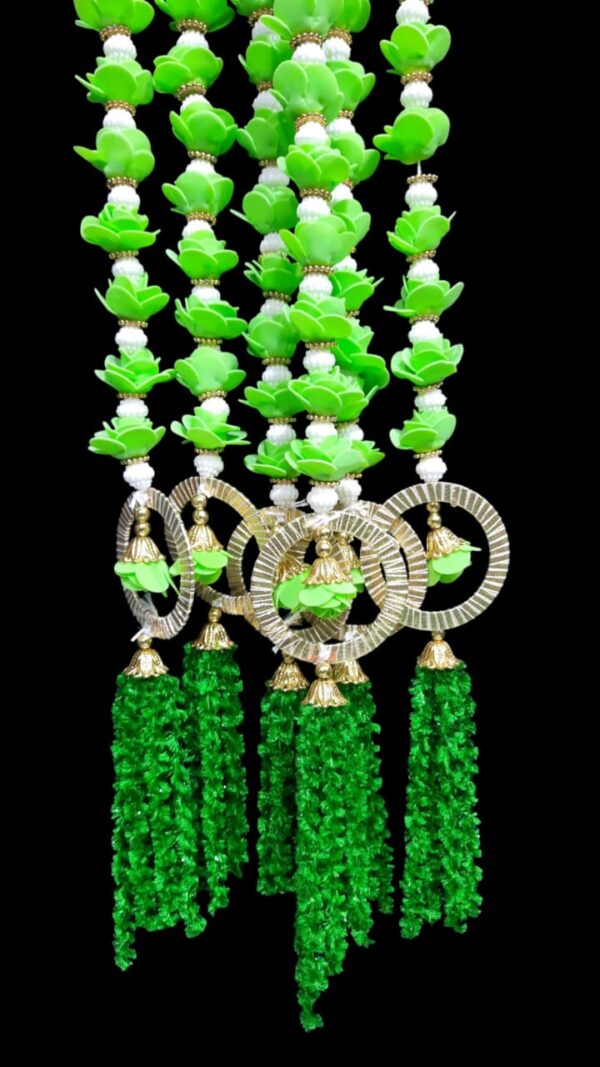 Green Blossom Latkan Curtain Set - Image 4