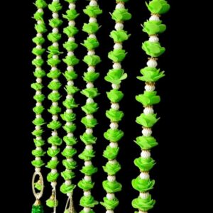 Green Blossom Latkan Curtain Set