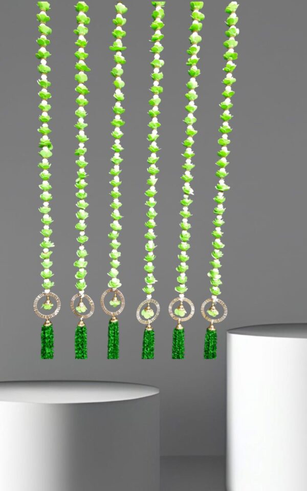 Green Blossom Latkan Curtain Set - Image 3