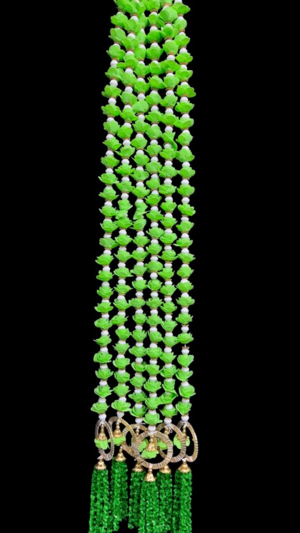 Green Blossom Latkan Curtain Set - Image 2