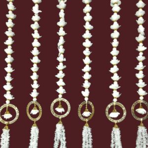 White Jasmine Latkan Curtain Set