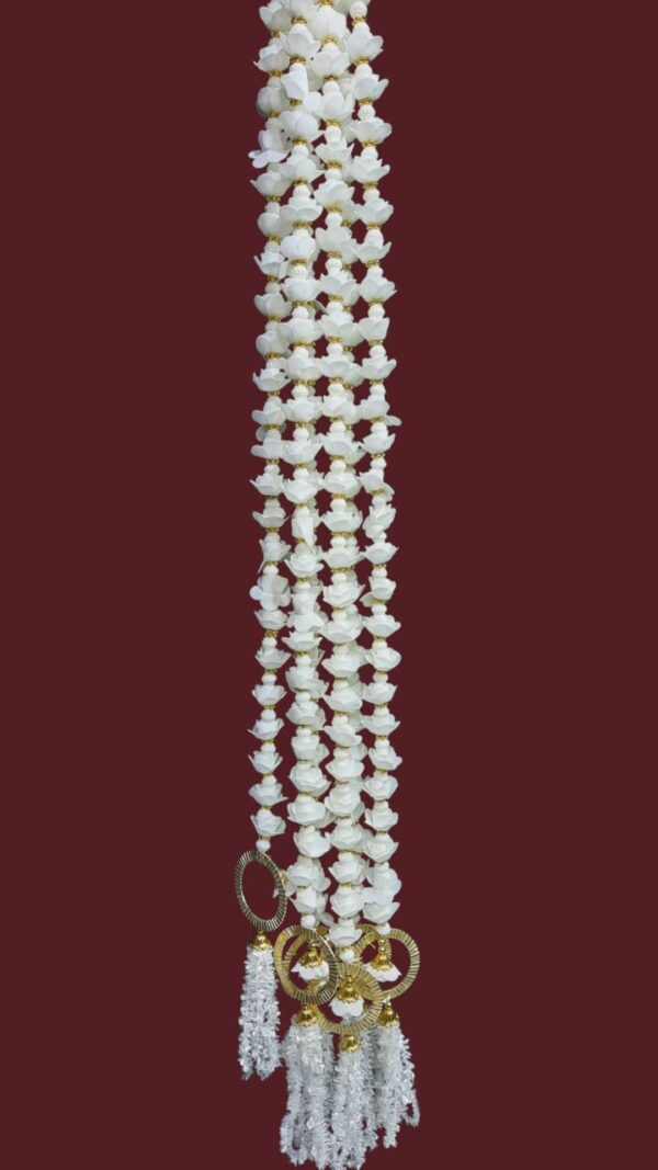 White Jasmine Latkan Curtain Set - Image 3