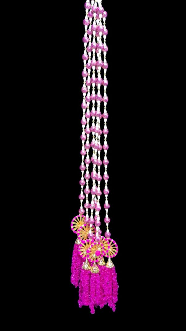 Pink Decorative Latkan Door Hanging | Bandhanwar Tassel Strings - Image 2