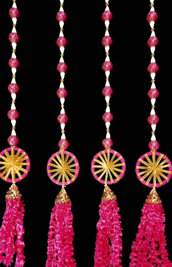 Pink Decorative Latkan Door Hanging | Bandhanwar Tassel Strings