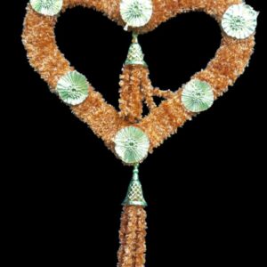 Golden Heart Shaped Decorative Latkan | Wedding & Festive Hanging Ornament