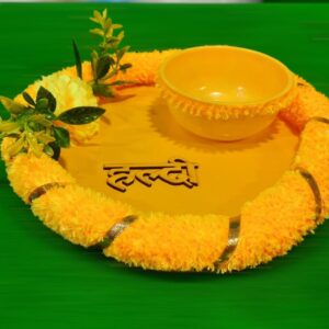 Haldi Ceremony Decorative Thali with Bowl
