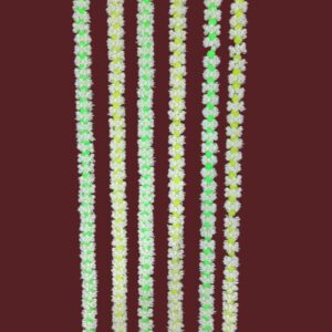 Artificial Green & White Floral Bell Hangings (Set of 6)