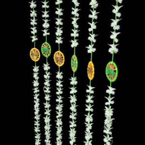 Mehendi-Haldi Ceremony Artificial Floral Bell Hangings (Set of6)