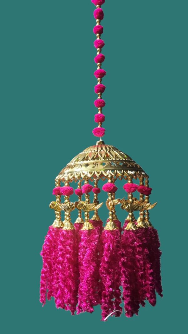 Green Floral Dome Latkan Hanging - Image 5