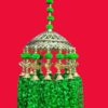 Green Floral Dome Latkan Hanging