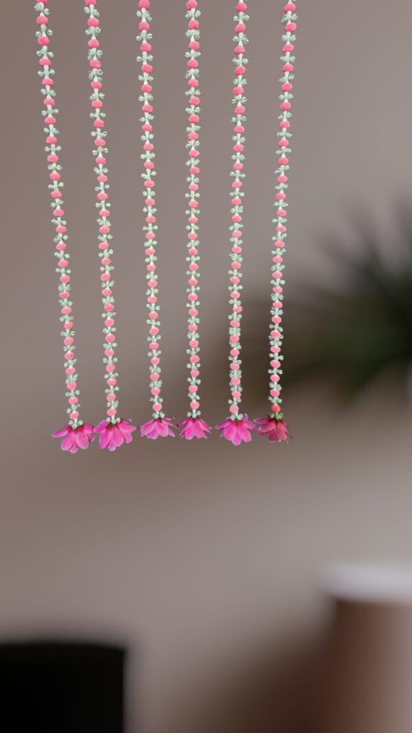 Artificial  Lotus Floral Curtain Hangings - Image 4