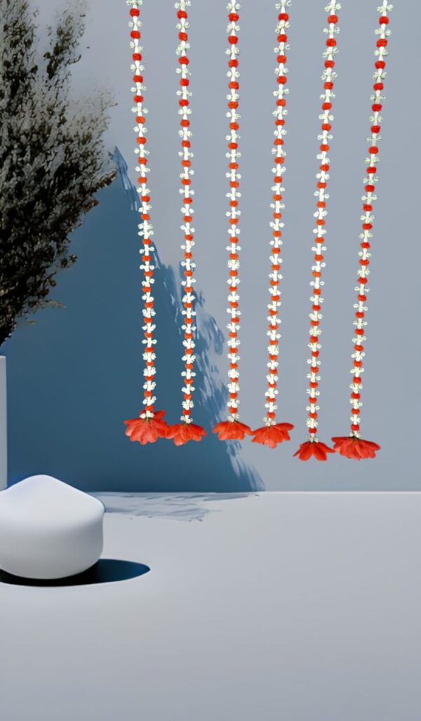 Artificial  Lotus Floral Curtain Hangings - Image 3