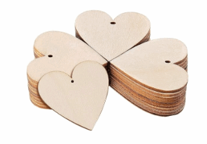 Wooden Heart Cutouts for DIY & Craft Projects