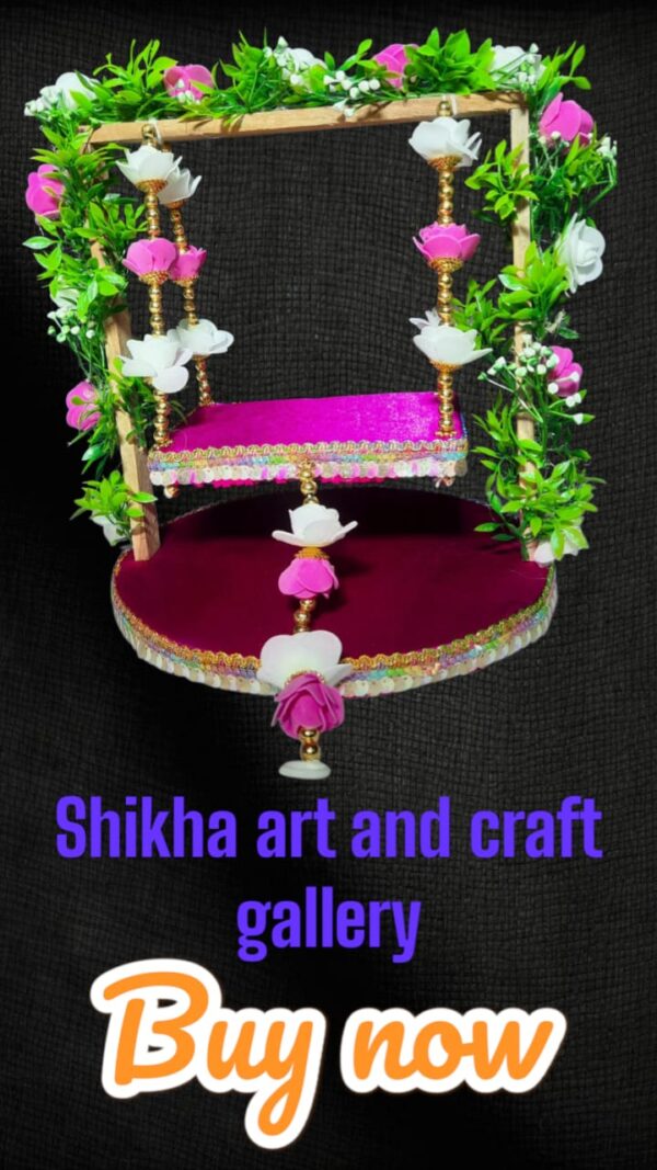 Floral Kanha Jhoola (Laddu Gopal Swing Stand)