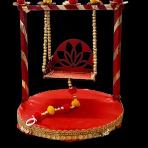 Traditional Red Laddu Gopal Jhula