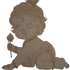 Baby Krishna MDF Cutout