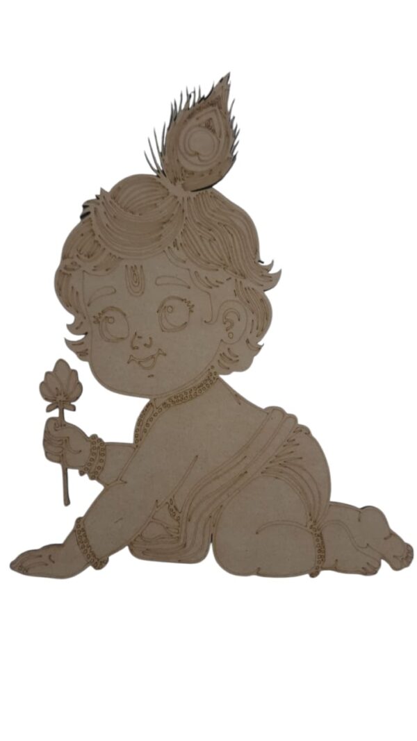 Baby Krishna MDF Cutout
